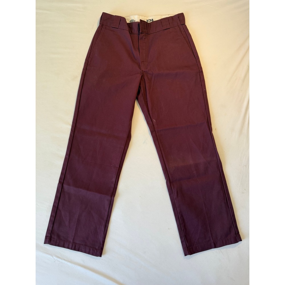 Dickies 874 Original Fit Maroon Burgundy Work Pants 31 x 30 Mens Skater Twill
